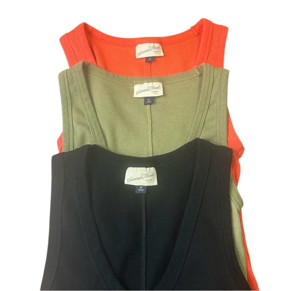 Bundle of Universal Thread Ribbed Sleeveless Tank Tops Medium - Picture 7 of 7